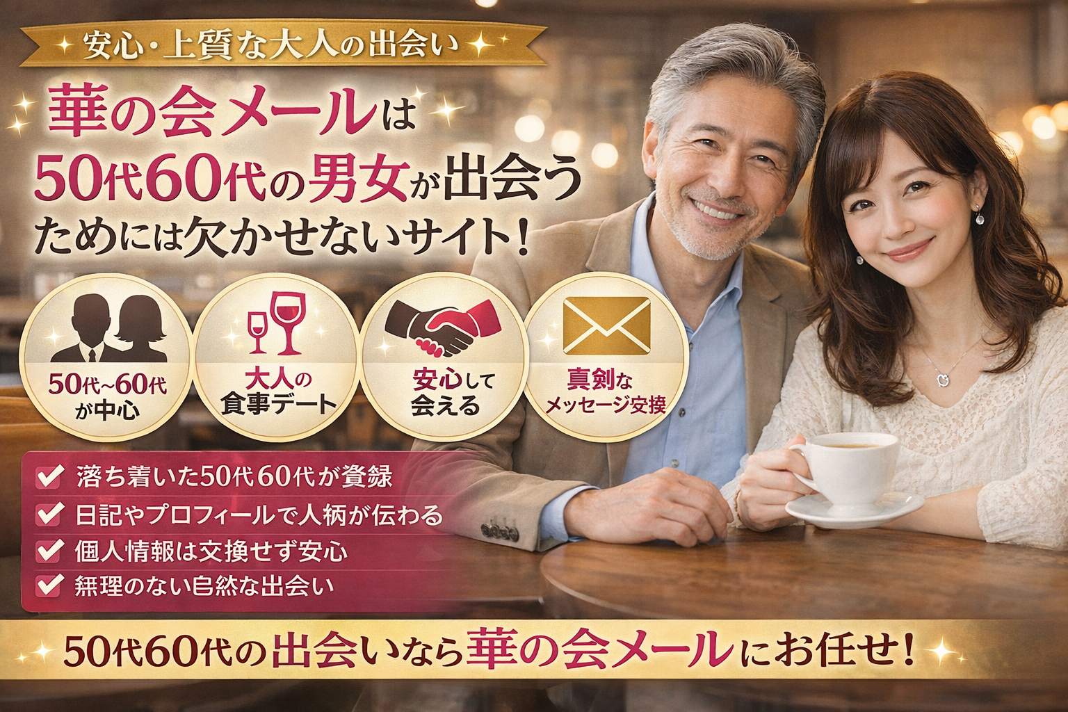 華の会メールで50代と出会いたいなら日記投稿が重要|返信率が上がるコツ